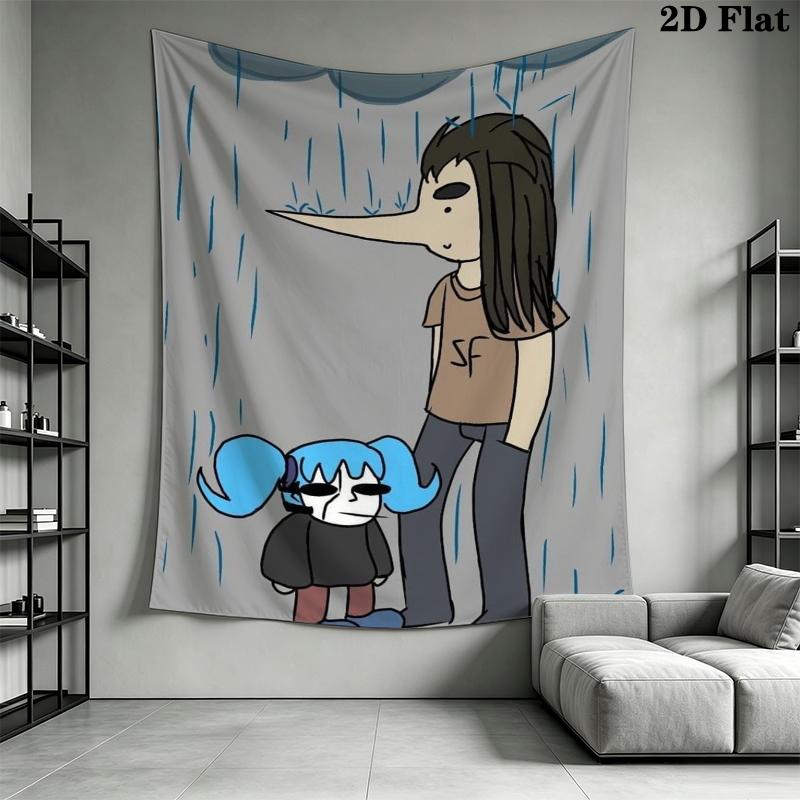 Sally face Wandteppich Ästhetischer Wandbehang Bedruckter Stoffdecke Dekorative Wandteppiche für Schlafzimmer Wohnzimmer Heimdekoration