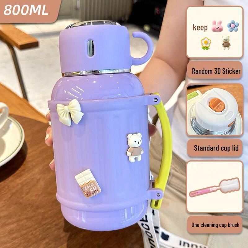 Large Capacity Insulated Thermos Flask – Portable Water Cup for Students, Men & Women