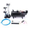 3L 150PSI Air Horn 150 BD Air Compressor and 4 Trumpet Chrome for Truck High Pressure Air