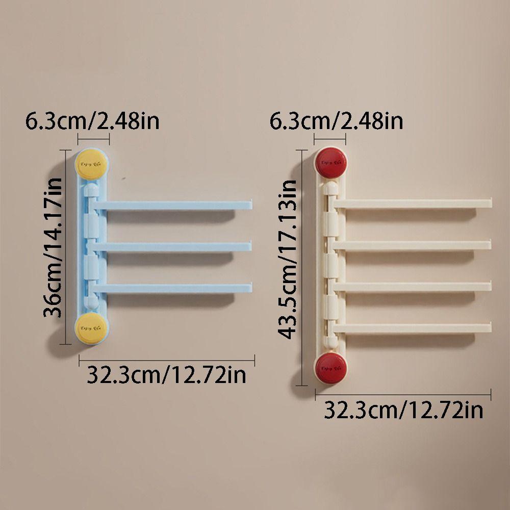 Drain Rotating Towel Bar Waterproof Bathroom Towel Pole Punch-free Suction Cup Towel Rack  Home