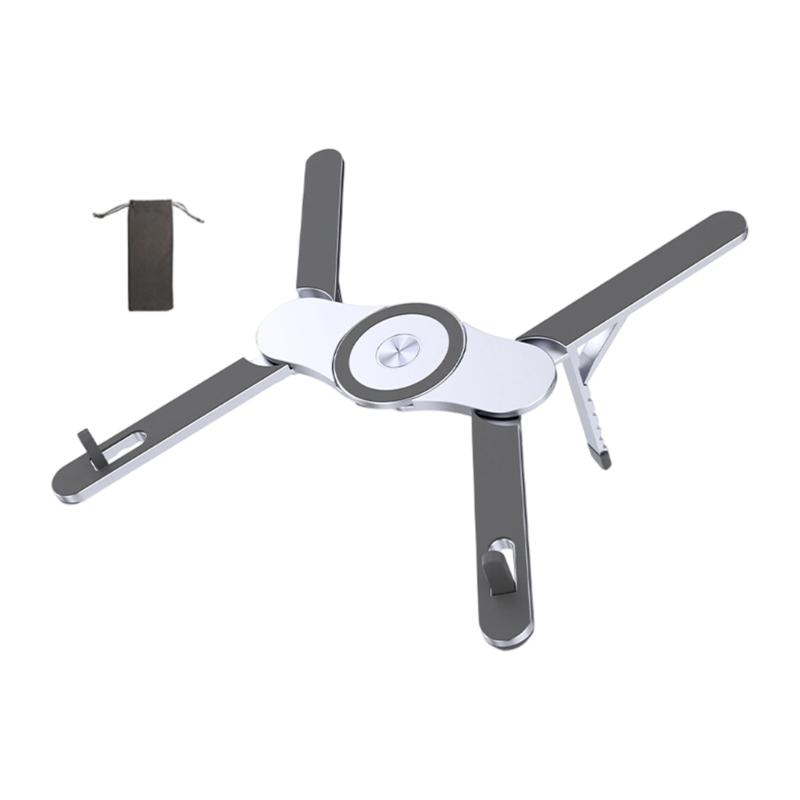 Portable Adjustable Magnetic Tablets Stand Lightweight Aluminum Alloy Laptop Holder 6 Position Tilt For Multiple Devices