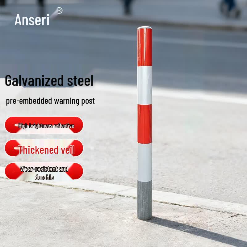 Assay Embedded Steel Reflective Warning Bollard