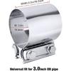 4/8pcs 3 Inch Butt Joint Exhaust Band Clamp Muffler Sleeve Coupler Stainless Steel