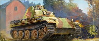 Vespid Models 1/72 German Panther G 20mm Quadruple Anti-Aircraft Tank Plastic Model Kit VPM720012 (Molded Color)
