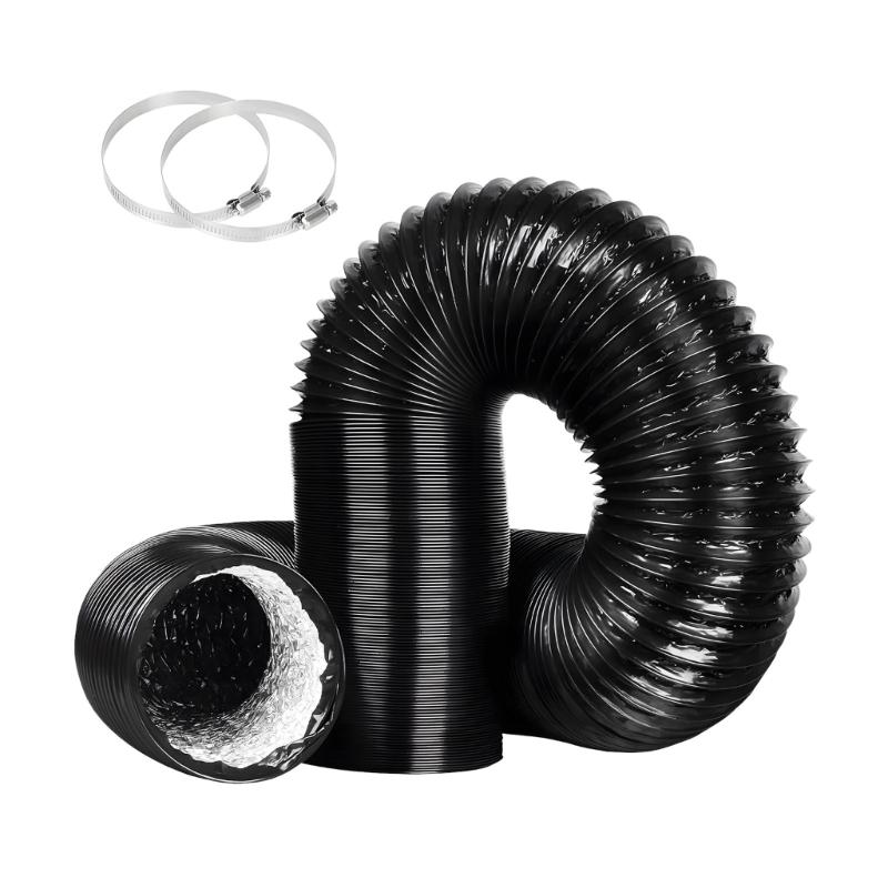 Pack of 1 Ventilation Duct Kit Including 2 Clamps and Tape for Dryer and Bathroom Easy Installation