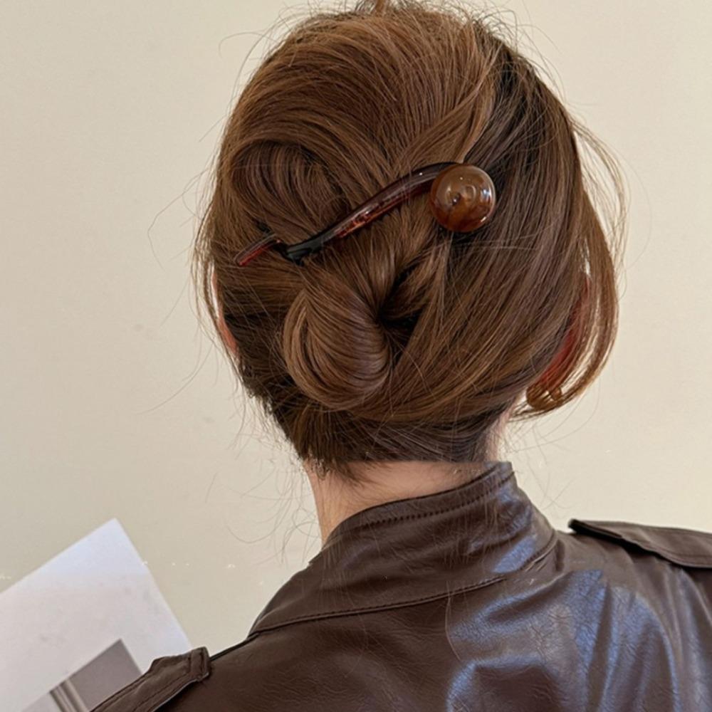 Frog Buckle Line Grab Clip Hair Styling Tool Ponytail Clip Elegant Bead Twisted Clip  Women