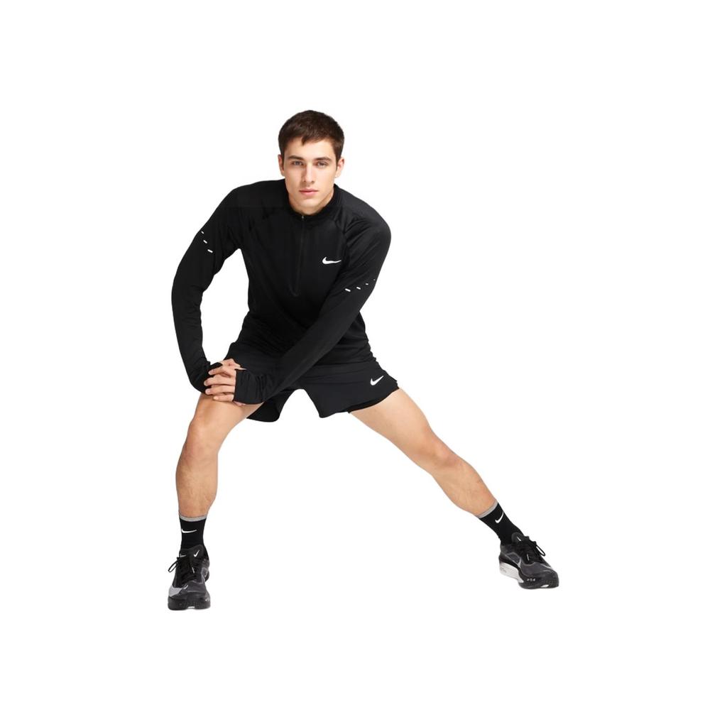 Nike Stride HZ Midlayer Breathable Stand Collar Long Sleeve T-Shirt Men Tops Black HV2181-010