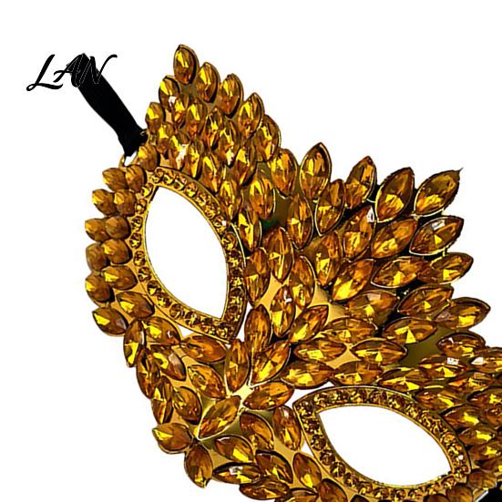 Elegant Costume Party Mask Gothic Cat Eye Masquerade Mask, Rhinestone Vintage Half Face, Sexy Shining Venetian Style Halloween Costume, Glitter