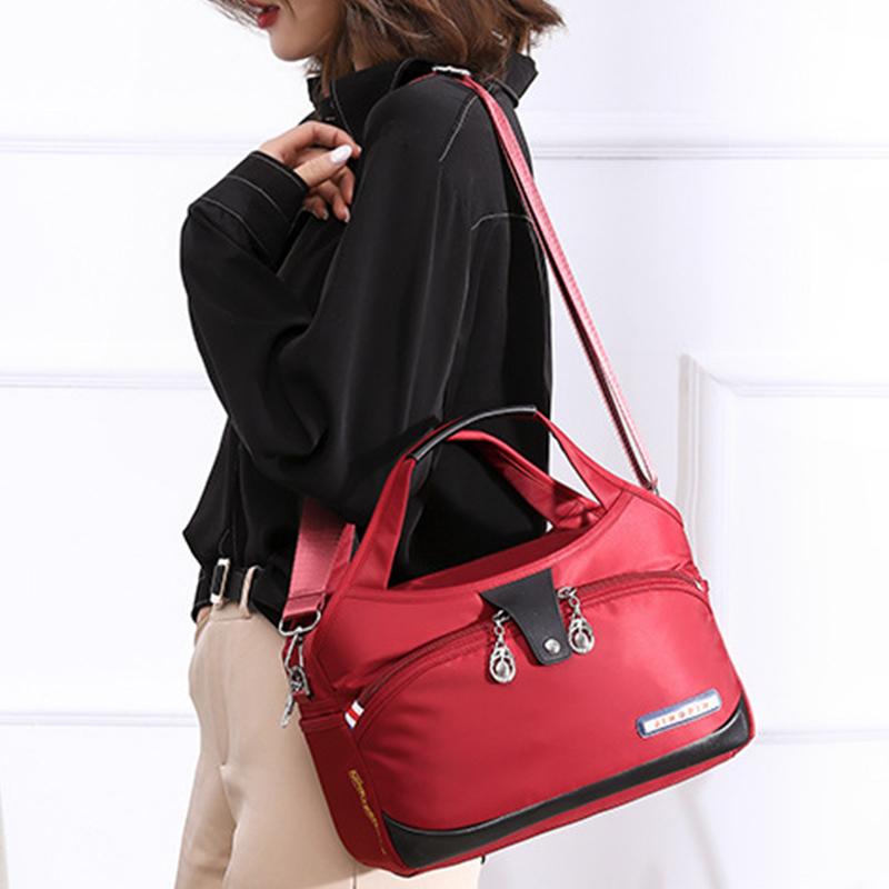 Casual Oxford Shoulder Bag  Female Multifunction Crossbody Bag  Large Capacity Messenger Handbag Waterproof Square Bag