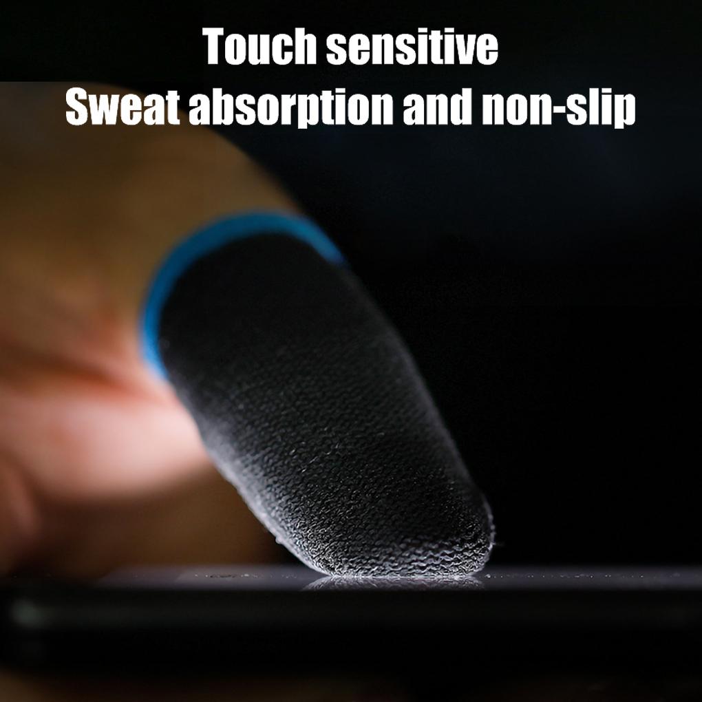 2 Pcs Gaming Controller Gloves Screen Elastic Sleeves Breathable Fingertips Cover Accessory for Computer Laptop