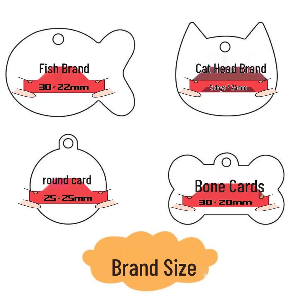 Laser-Engraved Stainless Steel Pet ID Tag for Dogs & Cats