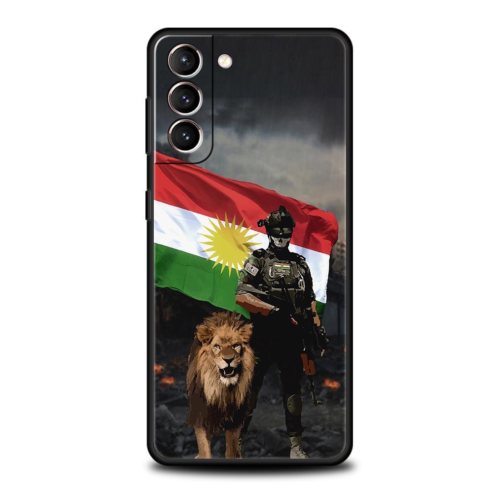 

Kurdistan Flag Phone Case For Samsung Galaxy S25 S24 S23 FE S22 Ultra S20 S21 5G S10 Plus S10E Soft Black Cover Samsung S21