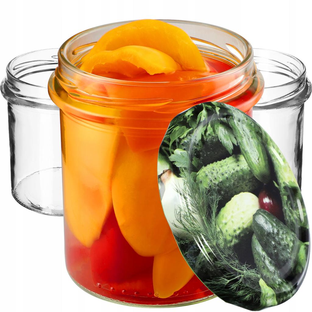 KADAX 10x Glas Glas 350ml Für Konserven Marmelade Honig Pastete Fleisch