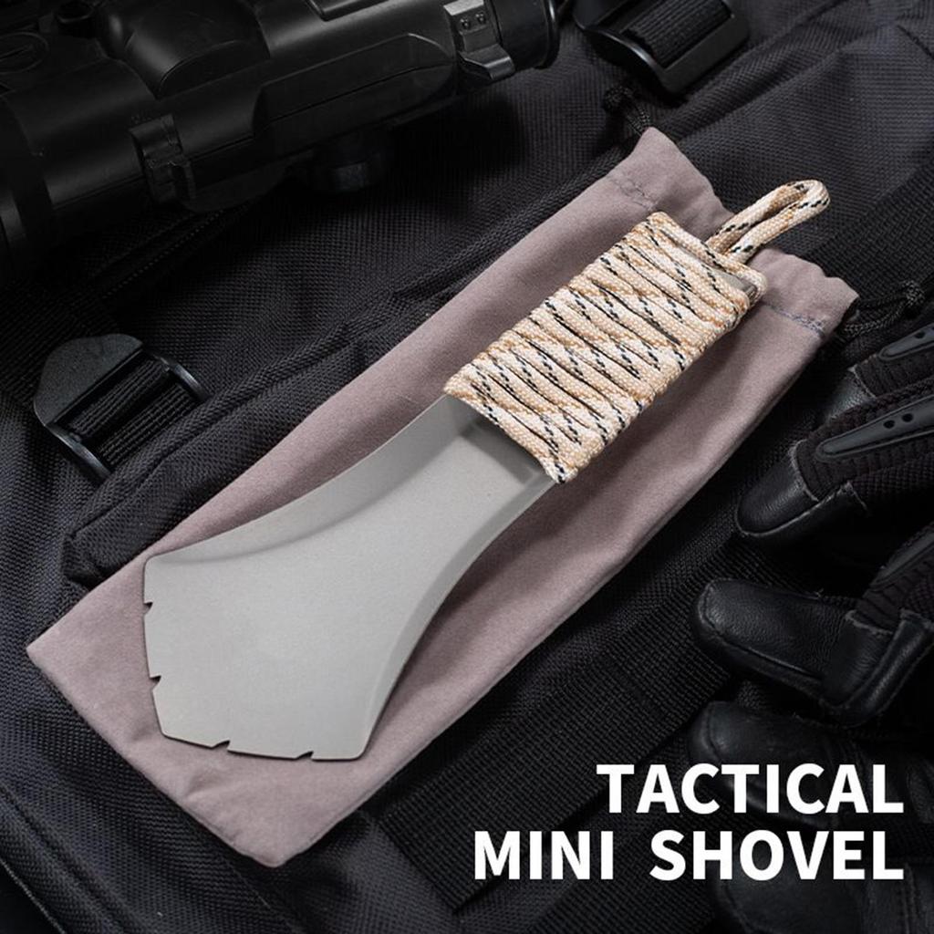 Camping Backpacking Shovel Ultra light TA2 Titanium Hiking Trowel Portable Lightweight Outdoor Survival Shovels For Backpacking