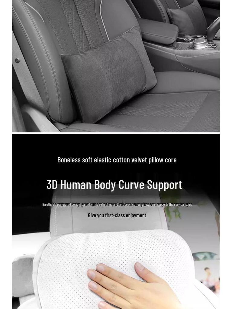 Tesla Model 3/Y/S/X Headrest & Lumbar Support Cushion