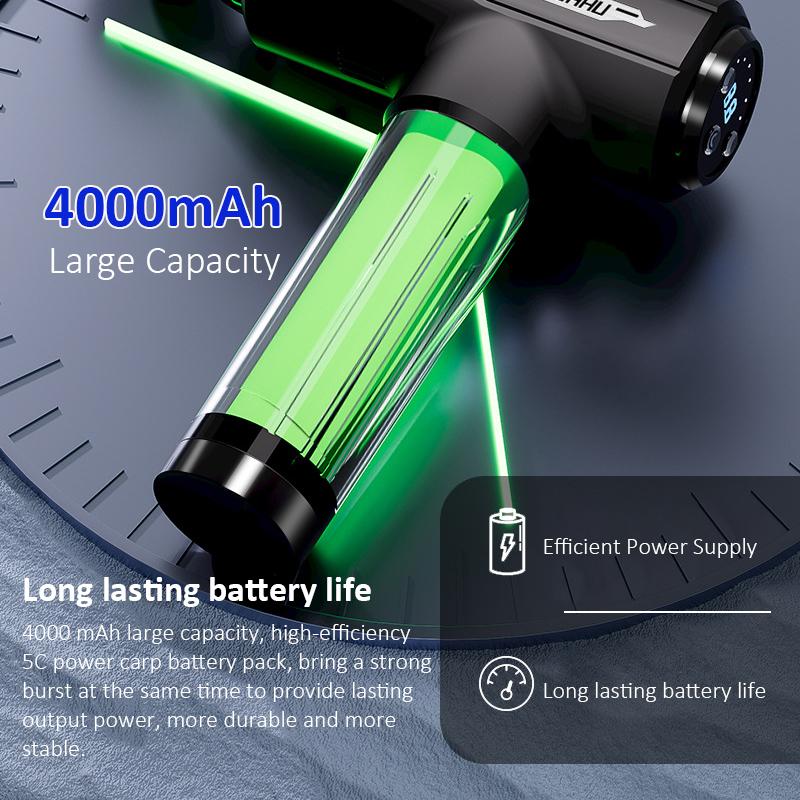 Professional Grade Muscle Massage Gun Deep Tissue Impact Athlete Relaxation Electric Back Massager Lactic Acid Breakdown Soreness Relief Fascia