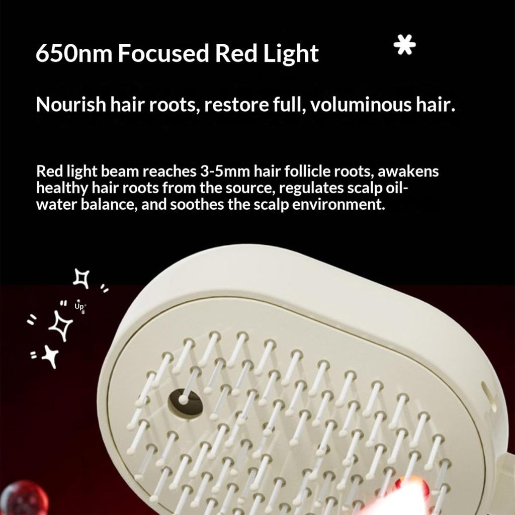 Electric Steam Hair Brush Comb & Mist Function Simultaneously Stronger Ion Technology Less Breakage No Residue for Beautiful Hai