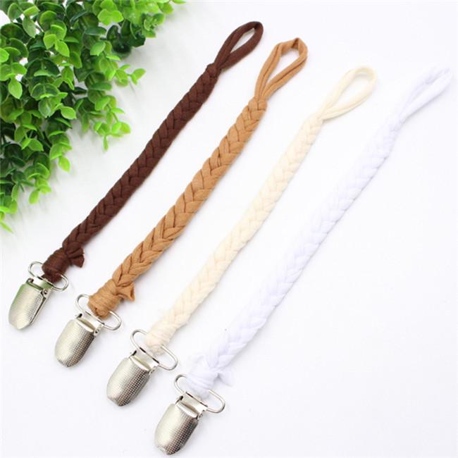 Buy Baby Pacifier Clip Chain Dummy Clip Pacifier Holder Braided Nipple