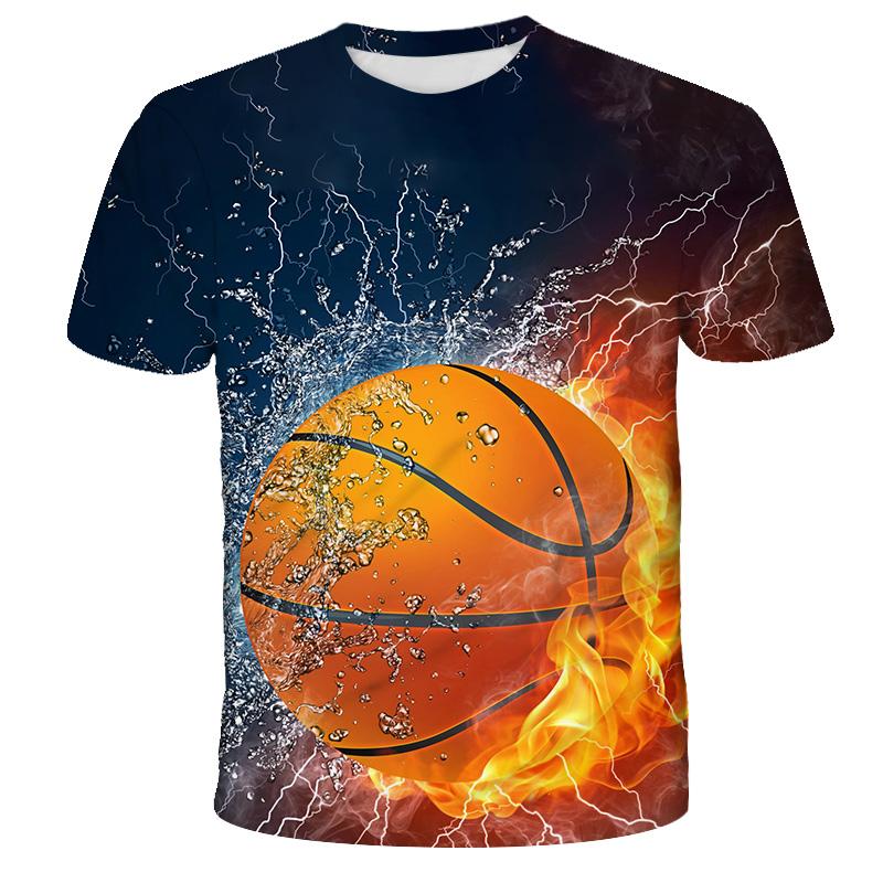 Maglietta con stampa 3D di calcio Kawaii Maglietta per bambini Girocollo Moda estiva Maglietta per ragazzo Ragazza Sport allentata unisex Magliette per abbigliamento per bambini