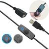 1Pcs Usb Extension Cable With On Off Switch Led Indicator For Raspberry Pi Pc Usb Fan Led Lamp Data Sync Usb 2.0 Extender Cord