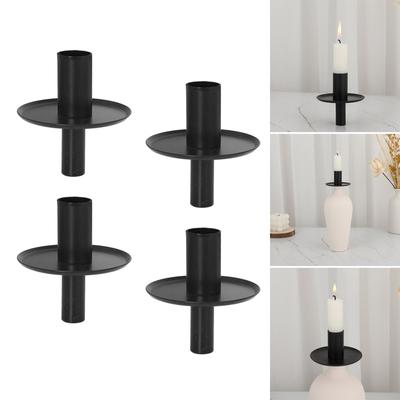 Set mit 4/8 Kerzenhaltern aus Metall zum Einsetzen einer Weinflasche, konischer Kerzenständer, Kerzenhalter-Adapter, Mittelstücke, Dekore