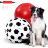 Juome Herding Ball for Dogs, 10" Dog Herding Balls with Soccer Cloth Cover Hand Pump, Interactive Dog Toys for Small & Medium Dogs