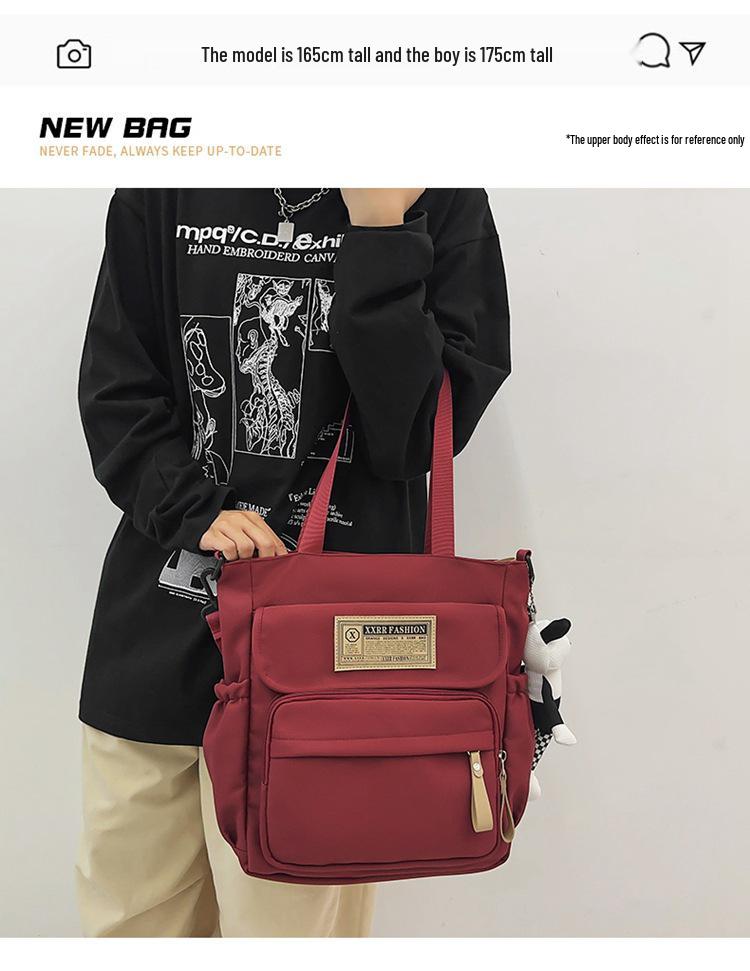 Unisex Large Capacity Messenger Bag - Korean & Japanese Style Student Commuter Shoulder Bag