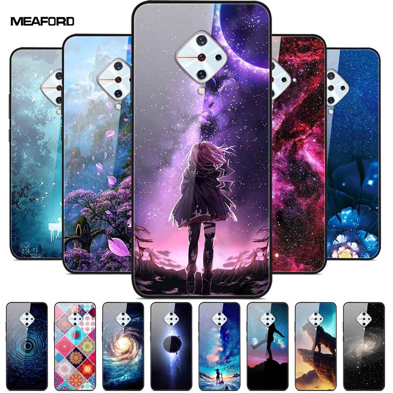 Für vivo V17 Hüllen V17 Pro Gehärtetes Glas Harte Rückseite Für Vivo V15 Pro Handyhülle Coque Für Vivo X50 Pro Lite Hülle X 50Lite