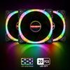 120mm LED Cooling Fan 12CM RGB Heatsink Rainbow Silent Fan Crushed Diamond PC Computer Case Fan Cooler Controller Dropshipping