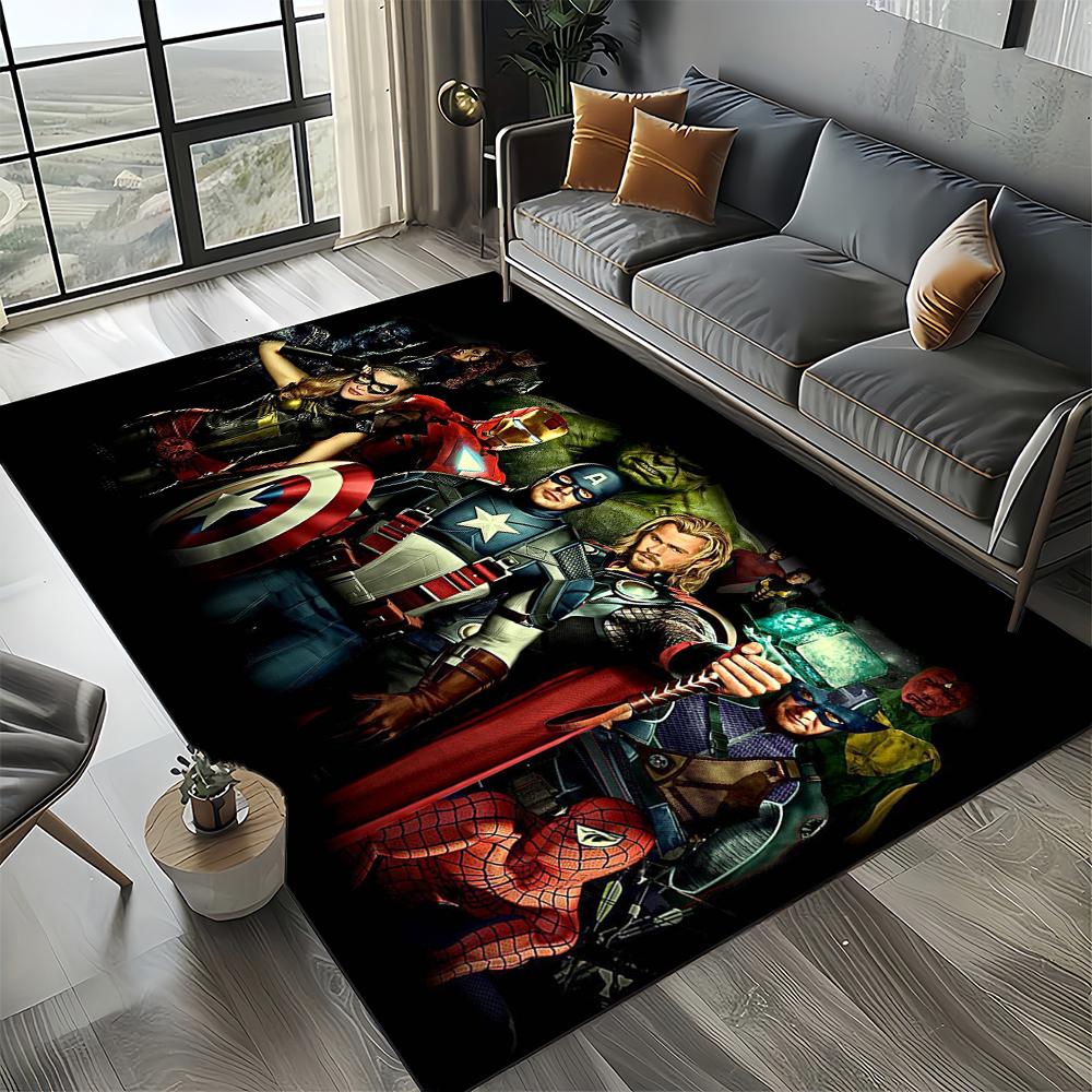 3D Marvel 27 Style Venom Captain SuperHero Carpet Rug for Bedroom Living Room Home Sofa Decoration,kids Large Decor Floor Mat HD