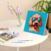 RUOPOTY Framed Painting By Numbers Kits Cartoon Dog Animals Modern Wall Art Acrylic Paint By Numbers For Diy Gift