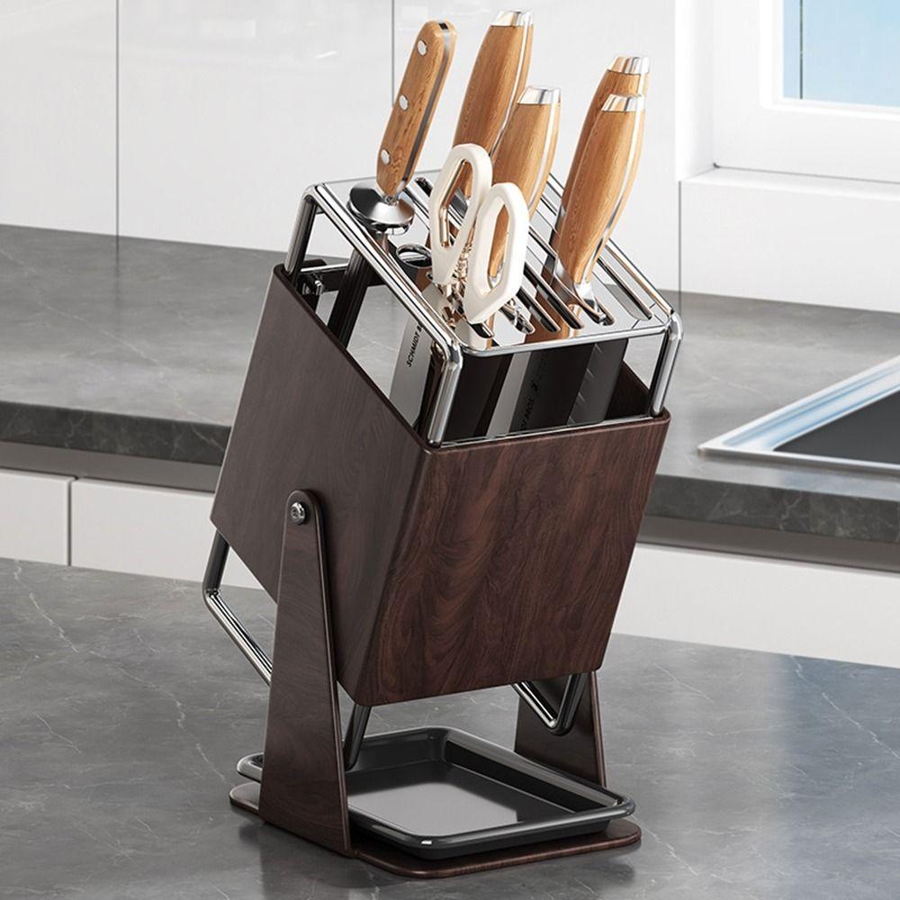 Stable Countertop Cutter Holder Anti-slip Cutlery Organizer Kitchen Storage Rack  for Home