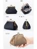 Women's Mini Cowhide Leather Clasp Coin Purse