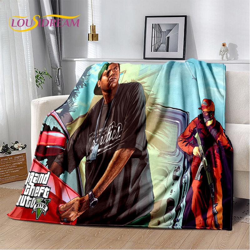 Grand Theft Auto GTA Game Gamer Soft Plush Blanket,Flannel Blanket Throw Blanket for Living Room Bedroom Bed Sofa Picnic Cover