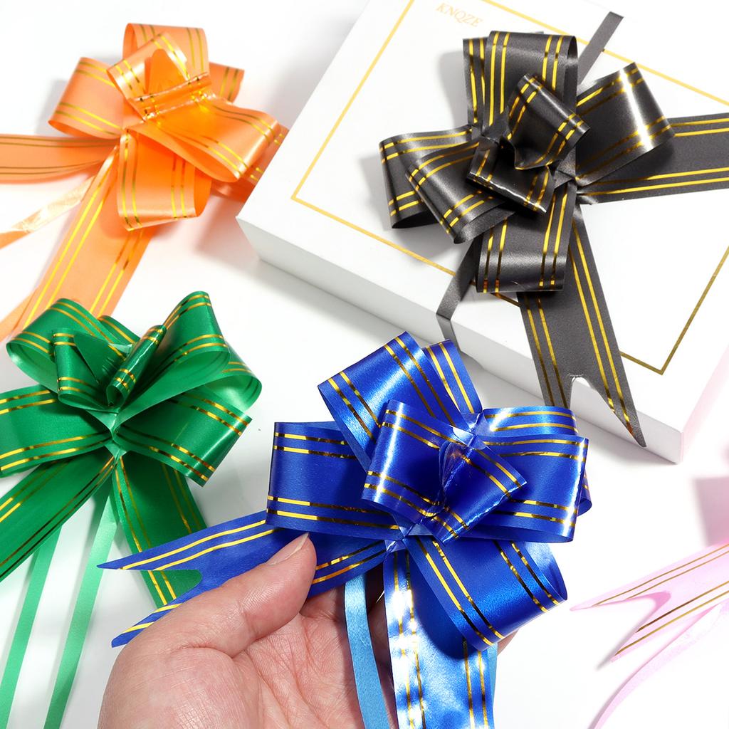 20pcs Colorful Gift Packaging Bow For Wedding Birthday Party Mother's Day Christmas Halloween Bouquet Gifts Packing Decoration