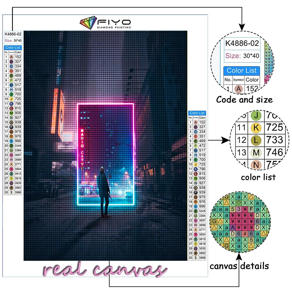 Diamant-Malerei CyberPunk geometrische Ästhetik Stickerei Kreuzstich Strass Home Decor
