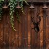 Elegant 2D Metal Deer Head Wall Art, Modern Minimalist Iron Sculpture for Home Decor