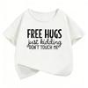Free Hugs Funny T Shirts Short Sleeve Kids Childrens Tshirt Boys Girls Summer Spring Casual Top Tee Shirt