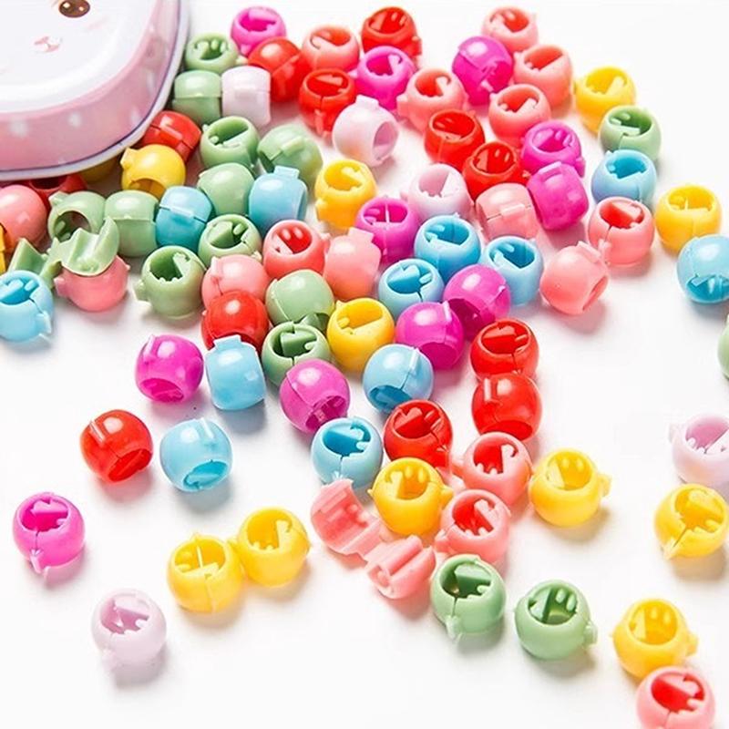 Colorful Bean Hair Clips Korean Style Candy Colors Mixed 50 Pieces Sweet And Cute Children'S Hair Clips