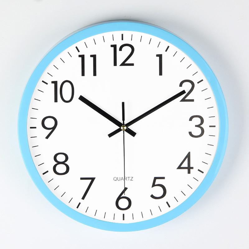 

10-inch Silent Wall Clock: Candy Color, Personalized Design for Bedroom and Living Room синій