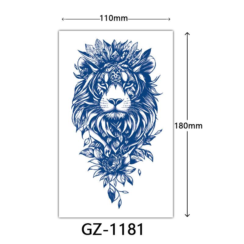Herbal Tattoo Stickers, Juice Tattoo Stickers, Semi-Permanent English Letter Tattoo Stickers Tattoo