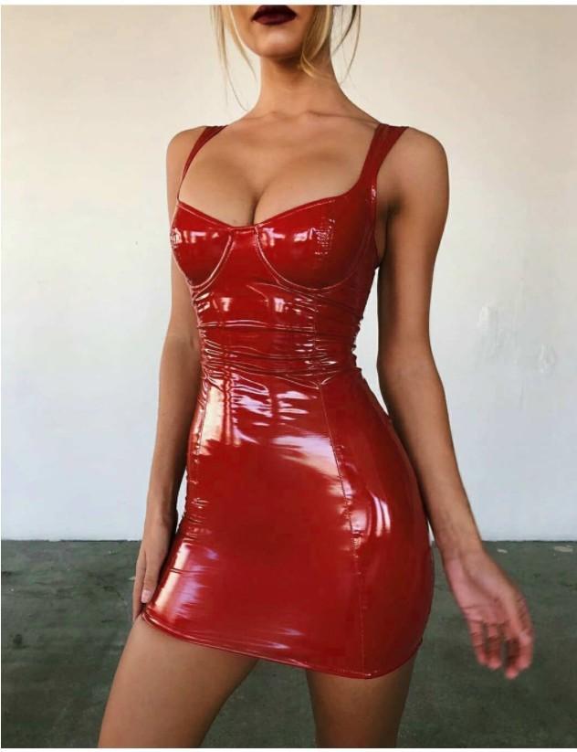 Women's PU Leather Dresses