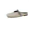 Bowknot Pearl Flat Bottom Baotou Half Slippers Women New Summer Shallow Mouth Mary Jane Single Shoes Casual Slides