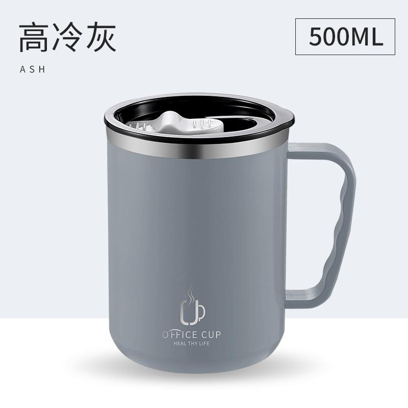 304 Stainless Steel Double-Layer Thermos Cup Office Coffee Cup With Handle Tea Cup Gift