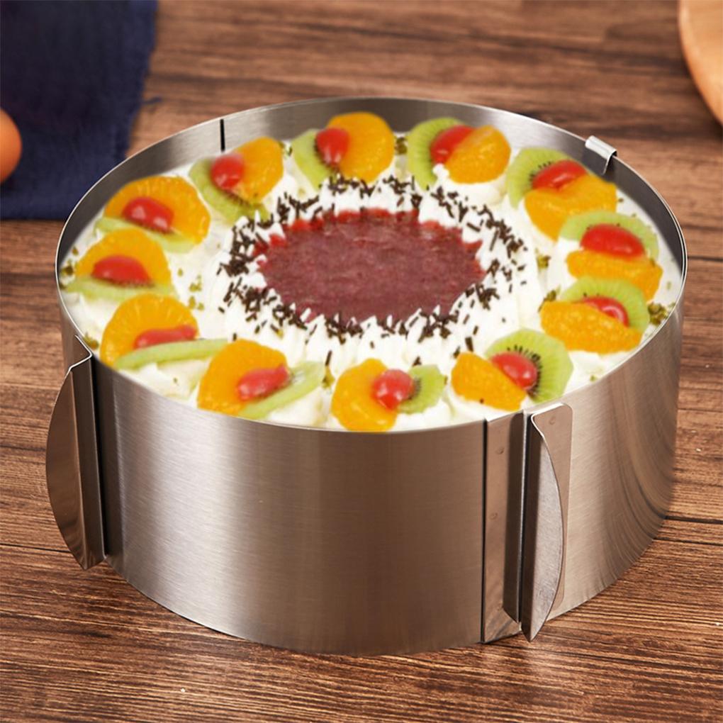 Telescopic Mousse Ring Baking Cake 6-12 Inch Adjustable Mould Tools Stainless Steel Round Bakeware Self-Assembly Pastry