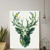 Frame Diy Painting By Numbers For Adults Kits Green Deer Wall Art Picture Marker By Numbers Animal Diy Gift 40x50cm