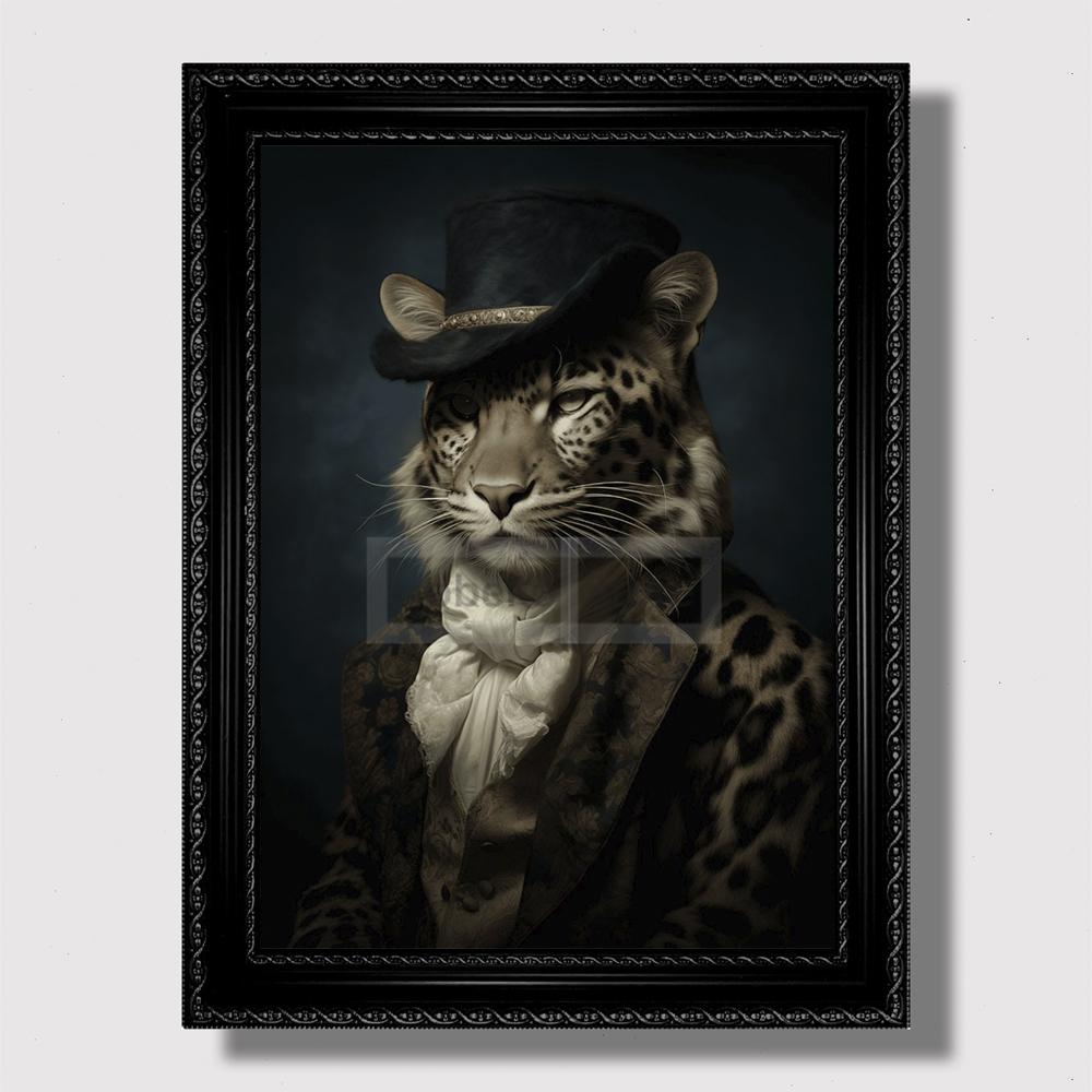 

Викторианский портрет животного Винтажный постер Готический коттеджкор Темные принты Картина на холсте Настенные картины Искусство Главная Комната Винтажный декор 21x30cm No Framed