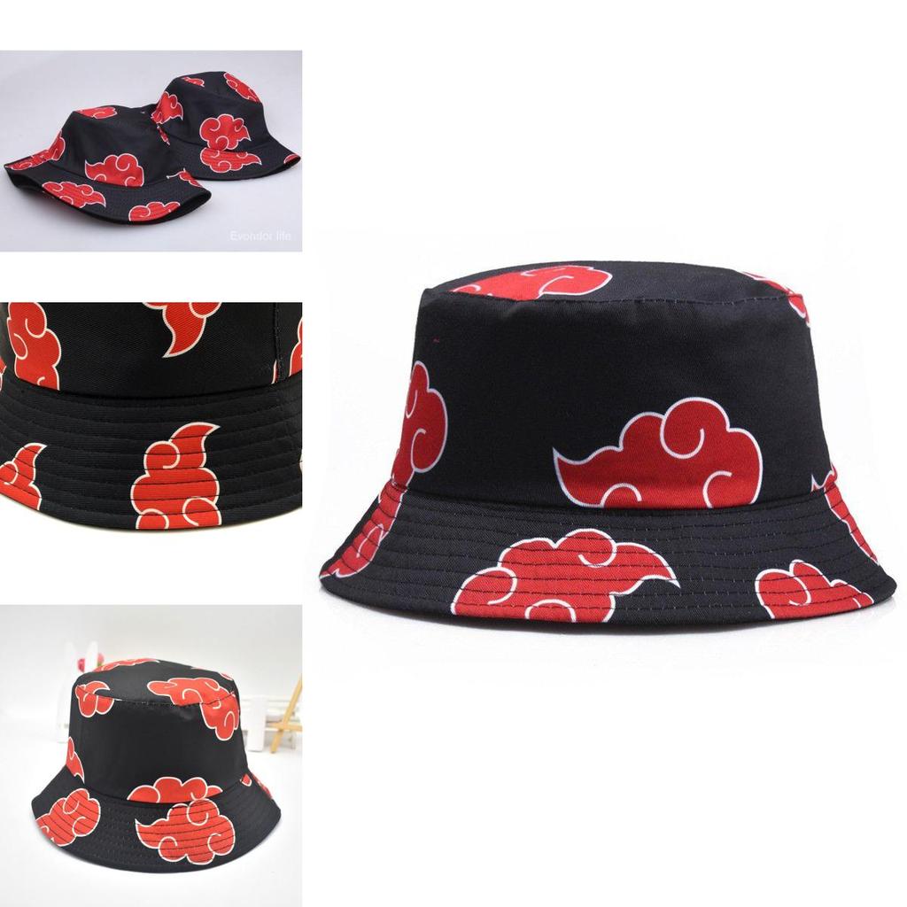 Stijlvolle Naruto Pet Akatsuki Bucket Strandhoed Voor Mannen En Vrouwen Met Zonbescherming