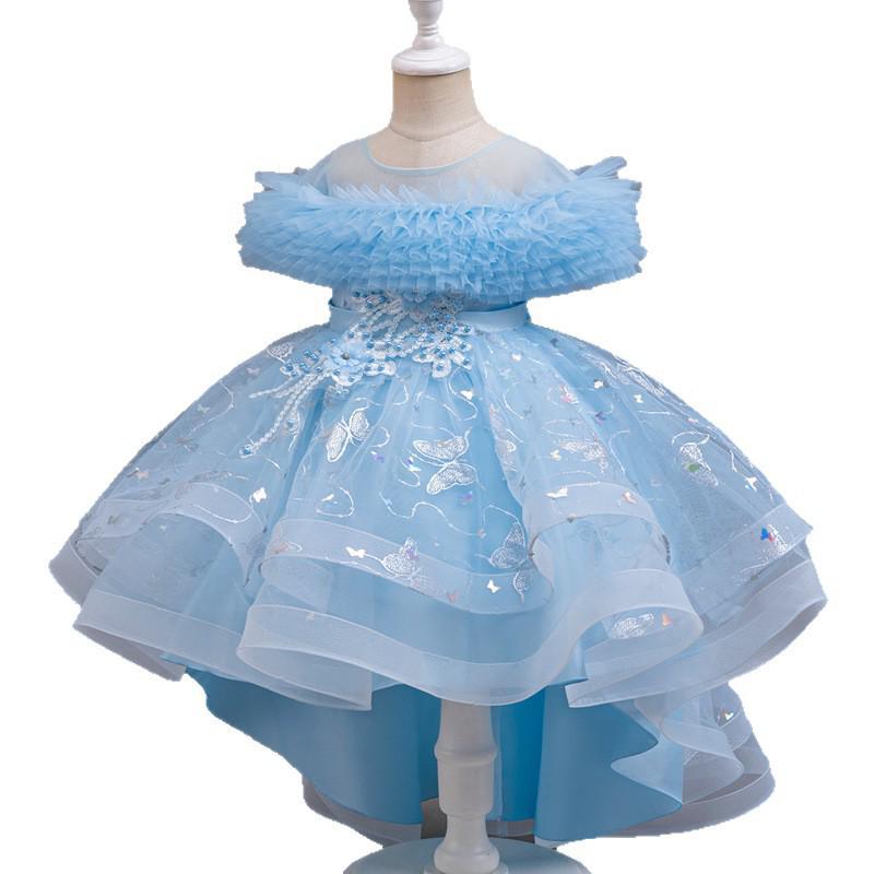 Vestito da Principessa Bambina Zi Xia per Età 2-3: Gonna in Rete, Abito da Sposa e da Sera