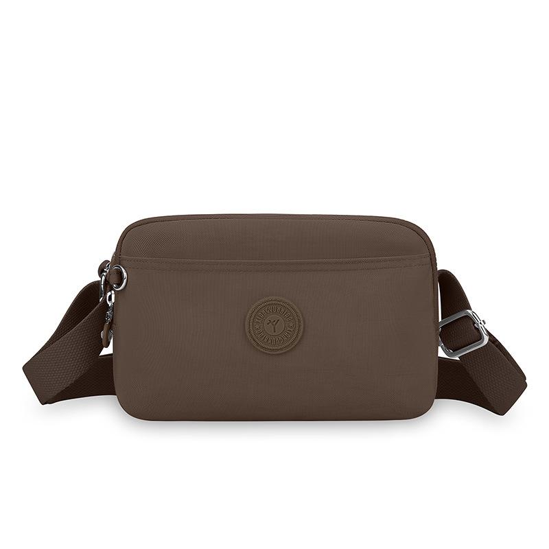 Nylonová crossbody taška s více kapsami, dámská lehká malá taška přes rameno
